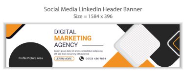 LinkedLinkedIn kapak fotoğrafı tasarımı, sosyal medya gönderim şablonu