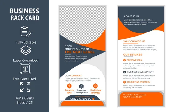 Digitaal Marketingbureau Flyer Rack Card Template Ontwerp Voor Corporate Business — Stockvector