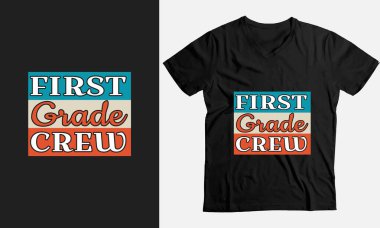 Okul öncesi eğitim tişörtü tipografi tasarımı-Birinci Sınıf Ekibi