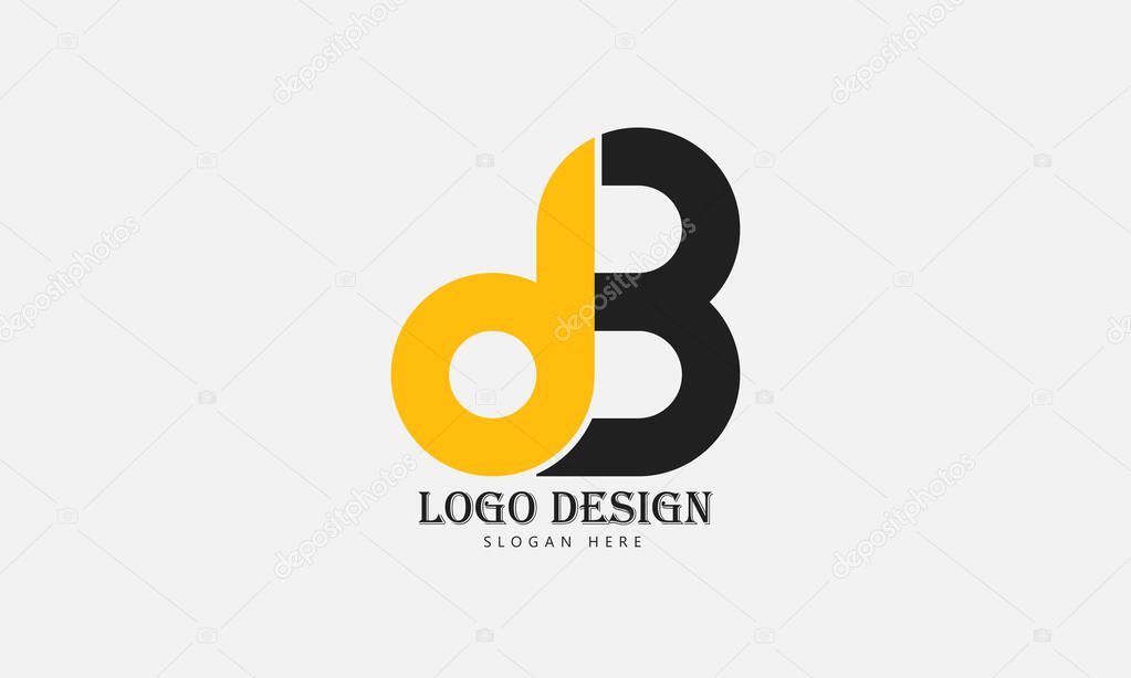 Simple db letter logo or corporate business logo design