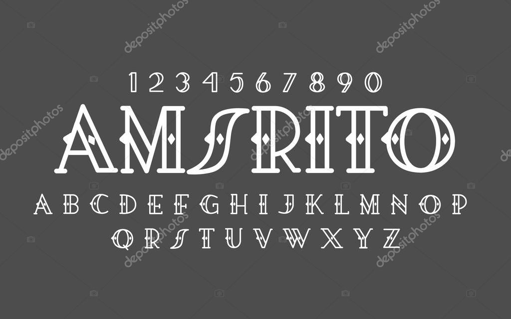 Modern vector Font Alphabet, Uppercase and number Typography urban style illustration for fashion, sport, technology, digital, music, movie, logo design,