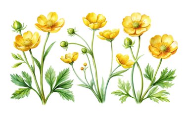 suluboya düğün çiçeği çiçek vektör çizimi arkaplandan izole