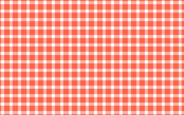 kırmızı turuncu gingham kumaş kare kareli, dikdörtgen desenli arka plan çizimi