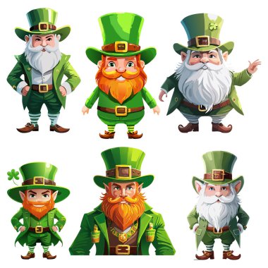 Aziz Patrick Günü Leprikon tam şekilli düzenlenebilir vektör şablonu