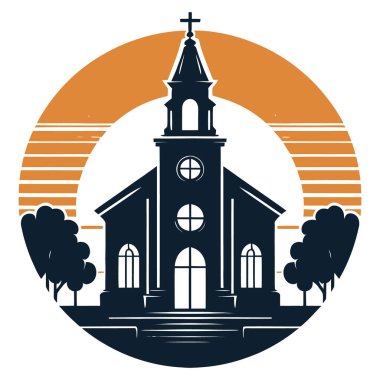 Hıristiyan kilisesi vektör illüstrasyonu