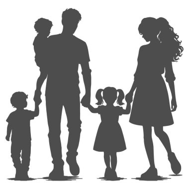 vector silhouet van familie.