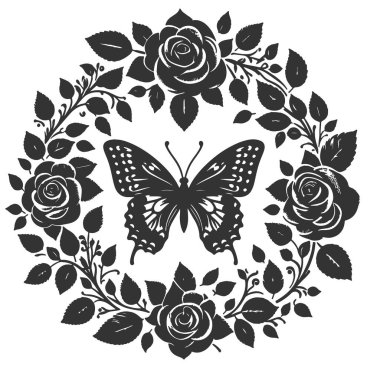 taşıyıcı el çizilmiş klasik kelebek