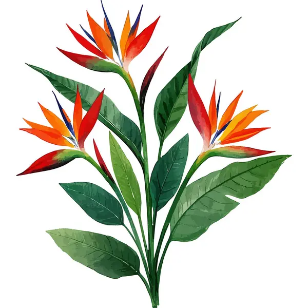 tropik yapraklar suluboya resimleme