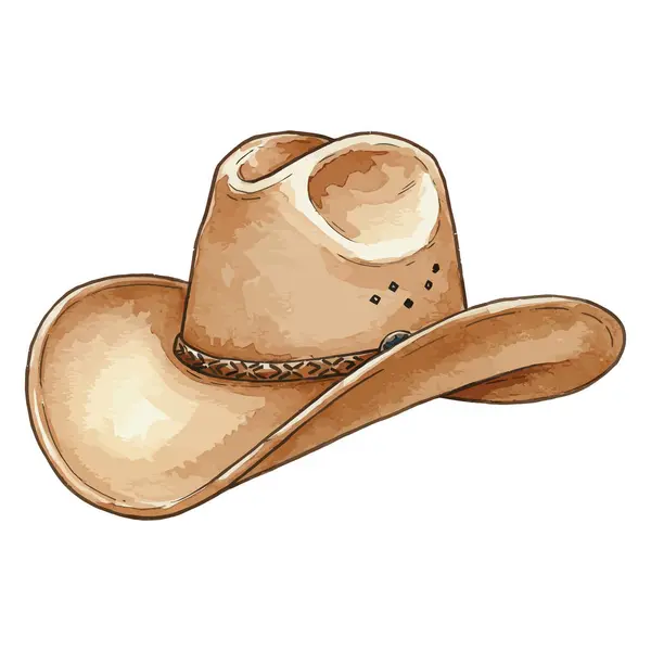 Kovboy şapkasının vektör çizimi.