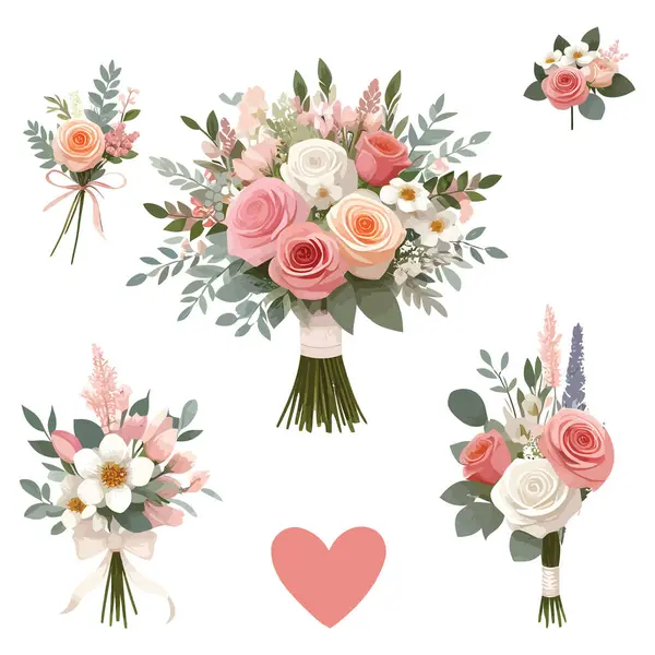 Çiçek buketi, güller, okaliptüs, okaliptüs, ortanca, okaliptüs, okaliptüs, okaliptüs, okaliptüs. Suluboya çizimi. yüksek kalite