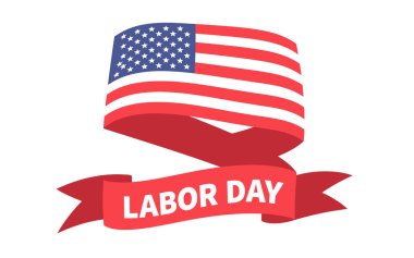 El sallayan Amerikan Bayrağı Mutlu İşçi Bayramı Bayrağı