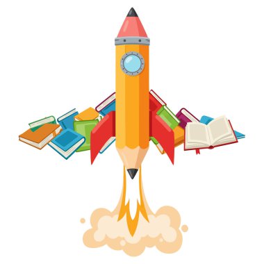 Kitap İllüstrasyonu, Eğitim Uçurumu Konseptiyle Kalem Roketi Başlatılışı