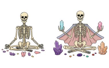 İskelet Meditasyonuna Renkli Kristallerle İzin Verin