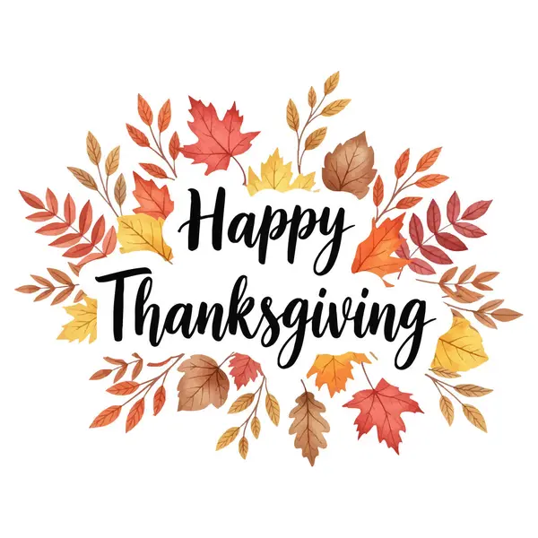 Şükran Günü Çelengi, Sonbahar Yapraklı Şükran Günü Kaligrafi