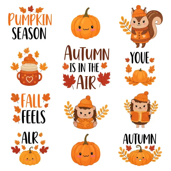 Balkabağı Sezonu ve Sonbahar Vibes Çıkartma Koleksiyonu