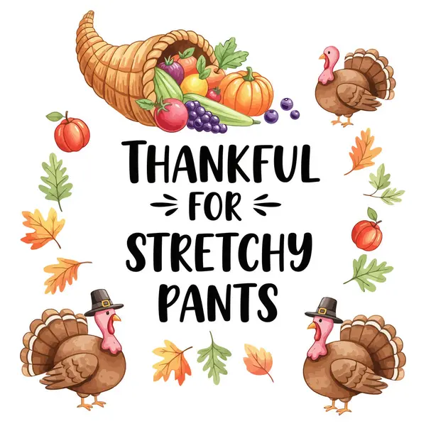 Bayram Sonbahar İllüstrasyonu Şükran Günü Şükran Günü Hindileri ve Cornucopia