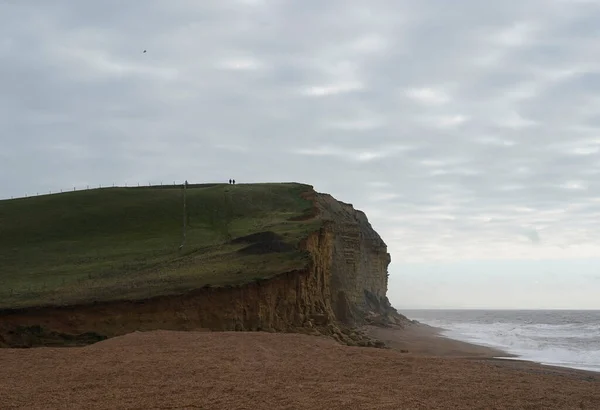 Utsikt Över Stranden Och Klipporna West Bay Dorset — Stockfoto