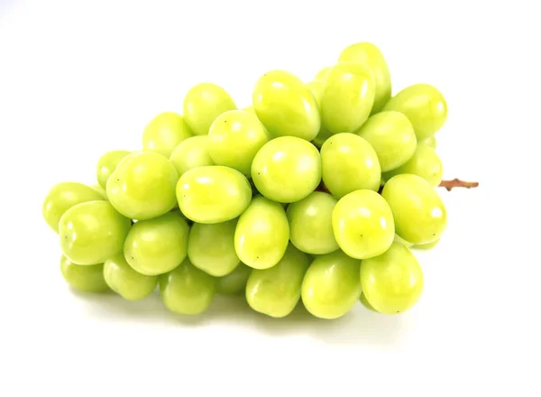 Błyszczące Muscat Winogrona Izolowane Białym Tle Owoce Japońskie — Zdjęcie stockowe