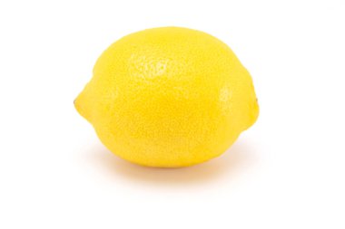 Close up fresh lemon isolated on white background. copy space.