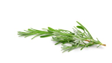 Beyaz arkaplanda izole edilmiş laverder karışımı.