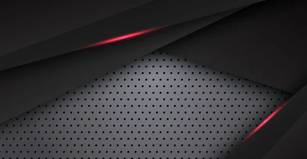 Abstract Licht Rood Zwart Ruimte Frame Lay Out Ontwerp Tech — Stockvector