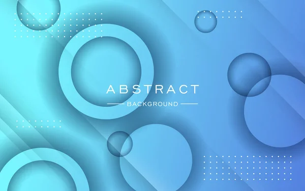 Abstracto Azul Degradado Círculo Sombra Forma Geométrica Decoración Fondo Vector — Vector de stock