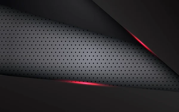 Abstract Licht Rood Zwart Ruimte Frame Lay Out Ontwerp Tech — Stockvector