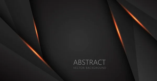 抽象的なライトオレンジブラックスペースフレームレイアウトデザイン技術三角形の概念グレーテクスチャの背景 Eps10ベクトル — ストックベクタ