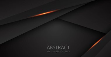 soyut açık turuncu siyah uzay çerçeve düzeni teknoloji üçgeni konsepti gri doku arka planı. eps10 vektörü