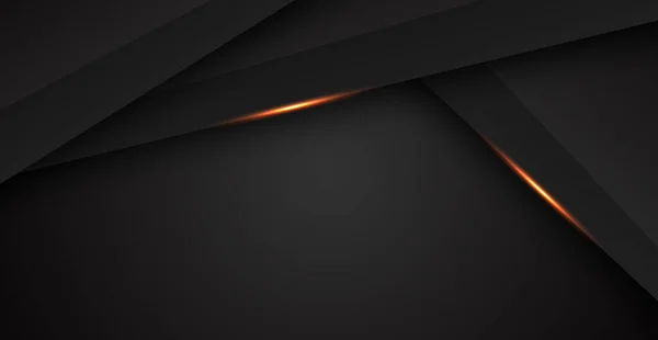 抽象的なライトオレンジブラックスペースフレームレイアウトデザイン技術三角形の概念グレーテクスチャの背景 Eps10ベクトル — ストックベクタ