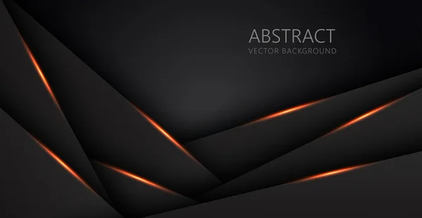 Abstracto Naranja Claro Negro Espacio Diseño Diseño Diseño Tecnología Triángulo — Archivo Imágenes Vectoriales