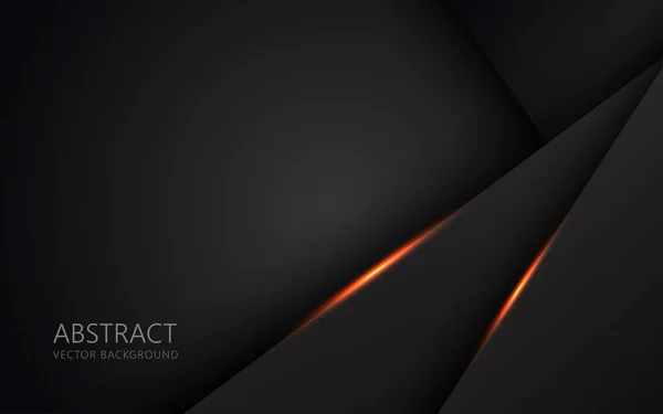 Abstrakte Licht Orange Black Space Frame Layout Design Tech Dreieck — Stockvektor