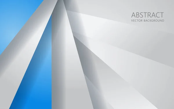 Astratto Triangolo Blu Bianco Strati Sovrapposti Forme Geometriche Sfondo Una — Vettoriale Stock