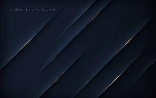 Altın çizgili modern siyah arkaplan. eps10 vektörü