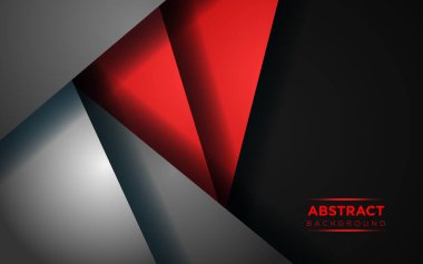 Metin ve mesaj tasarımı modern web sitesi için kırmızı arkaplan örtüşen boyut gri vektör illüstrasyon mesaj panosu