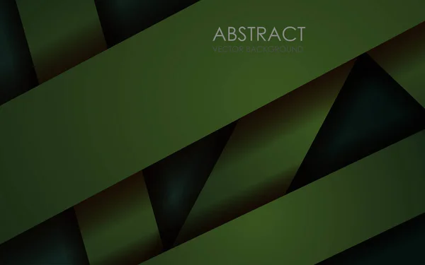 Abstrakte Dunkelgrüne Überlappungsschichten Mit Dreieckigen Formen Hintergrund Eps10 Vektor — Stockvektor