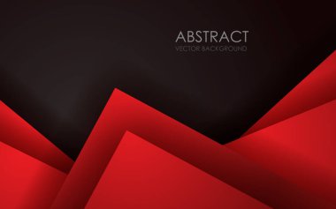 Metin ve mesaj tasarımı modern web sitesi için kırmızı arkaplan örtüşen boyut gri vektör illüstrasyon mesaj panosu