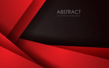 Metin ve mesaj tasarımı modern web sitesi için kırmızı arkaplan örtüşen boyut gri vektör illüstrasyon mesaj panosu