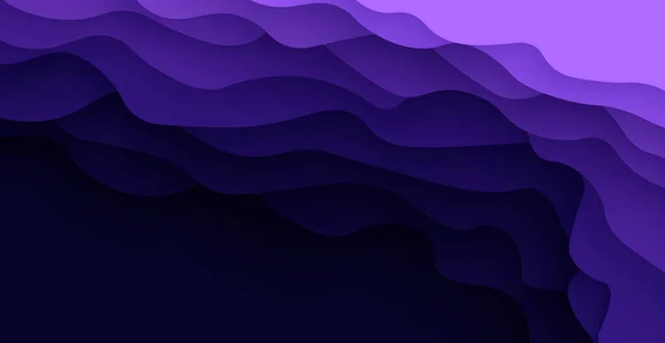 Multicolore Asbtract Violet Onde Papercut Superposition Couches Fond Vecteur Eps10 — Image vectorielle