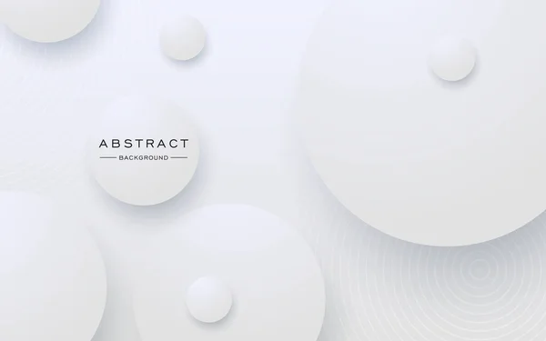 Modern White Gray Circle Ball Style Papercut Background Eps10 Vector —  Vetores de Stock