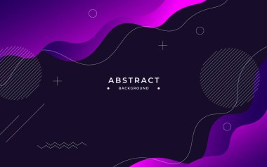 Soyut koyu mor sıvı renk gradyan dalgalı geometrik sıvı şekil arkaplanı. eps10 vektörü