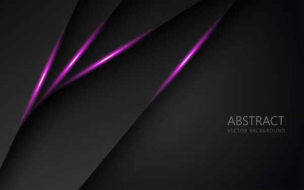Абстрактный Розовый Свет Черный Пространство Рамка Дизайн Технологический Треугольник Концепция — стоковый вектор