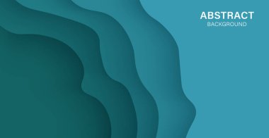 Soyut yeşil renk dinamik doku dalgalı kağıt kesim arka planı. eps10 vektörü