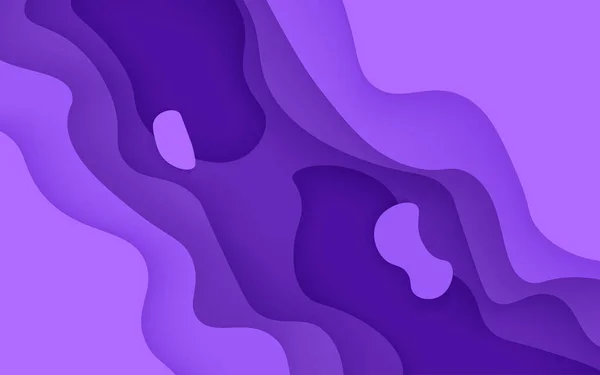 Abstrait Violet Ondulé Papercut Superposition Couches Fond Vecteur Eps10 — Image vectorielle