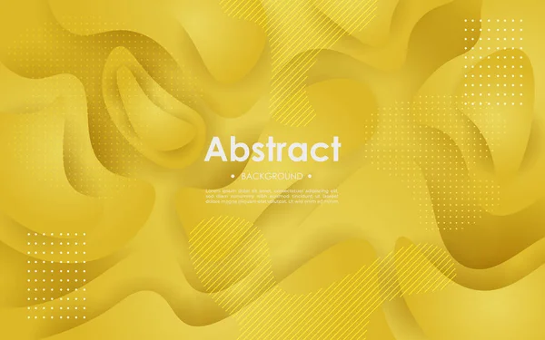 幾何学的形状の背景を持つ抽象的な黄色のグラデーション波状の光液体色 Eps10ベクトル — ストックベクタ