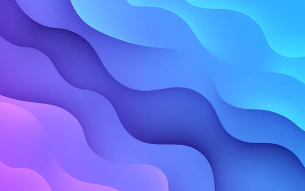 Абстрактный Динамический Фиолетовый Синий Диагональ Формы Света Тени Волнистый Фон — стоковый вектор
