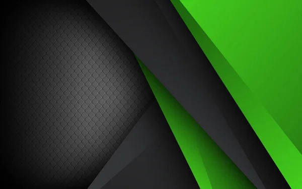 Abstrakter Dunkelgrüngrauer Hintergrund Mit Einer Kombination Aus Leuchtend Grünen Überlappungsschichten Vektorgrafiken