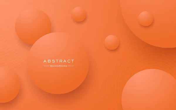 现代橙色圆球3D风格的纸巾背景 第10页病媒 — 图库矢量图片