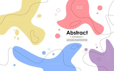 Modern, basit, soyut mavi, mor, sarı, yumuşak, sıvı renk arkaplanı. eps10 vektörü