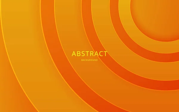 Abstrakt Gradient Orange Gul Cirkel Skugga Och Ljus Papercut Dimension — Stock vektor